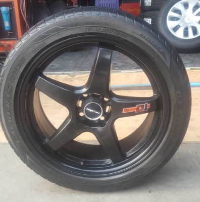 ล้อมือ2 D1RR ขอบ17 4รู100ยาง215/45/17  4 ล้อ