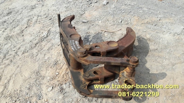 ขาย หัวคีบไม้ คีบเหล็ก ใส่รถขุด แบคโฮ PC 60/120  แกนสลัก 60 มิล ระยะห่างหู 23 CM หูกระบอก 9 CM