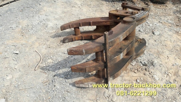 ขาย หัวคีบไม้ คีบเหล็ก ใส่รถขุด แบคโฮ PC 60/120  แกนสลัก 60 มิล ระยะห่างหู 23 CM หูกระบอก 9 CM