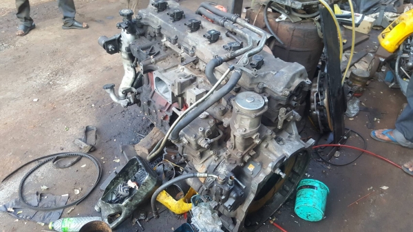 ขายตามสภาพ เป็นอะไหล่ เครื่อง HINO JO8C-VD เทอร์โบ 260 แรงม้า เป็นเครื่องแก๊ส NGV จากโรงงาน ข้อติดเส