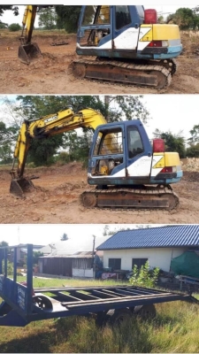 KOBELCO SK 60-3 + พร้อมสาลี่บรรทุก