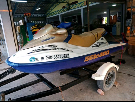 เจ็ตสกี3ที่นั่งเก่าญี่ปุ่นseadoo -gtiปี02มีถอยหลัง สวยๆเดิมๆ