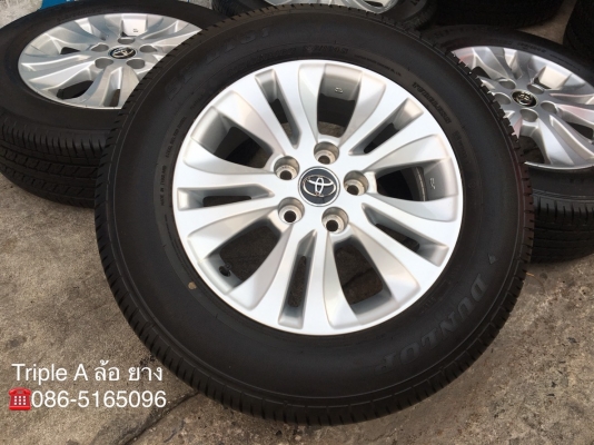 ล้อแม็ก Toyota Revo ขอบ 16 พร้อมยาง 215-65-16 Dunlop ดอกเต็มๆ ตุ่มยังอยู่