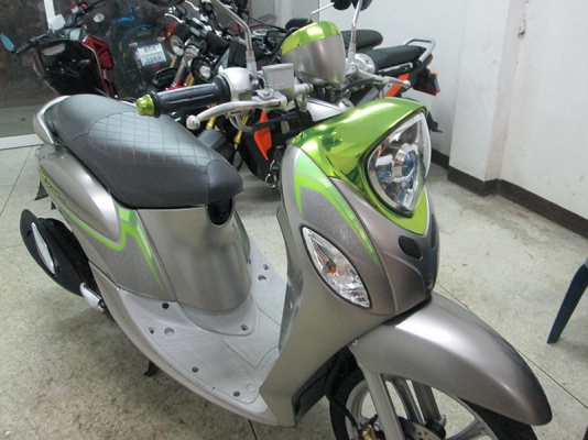 (โอนฟรี) ขาย Yamaha New Fino 125I ไมล์แท้ 6396 กม ปี 2017 ตัว TOP ล้อแม้ก มีปุ่มตัดการทำงาน