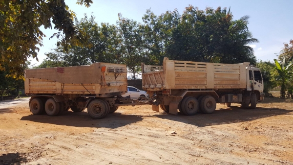 ขาย รถพ่วงดั้มแม่-ลูก ISUZU DECA 320 ปี 52 Maxload ลูก 3 เพลา 6 เมตร ปี 37 เครื่องเดิม เกียร์เดิม คั