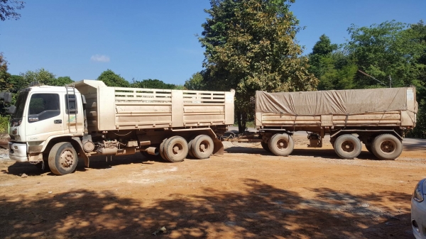 ขาย รถพ่วงดั้มแม่-ลูก ISUZU DECA 320 ปี 52 Maxload ลูก 3 เพลา 6 เมตร ปี 37 เครื่องเดิม เกียร์เดิม คั