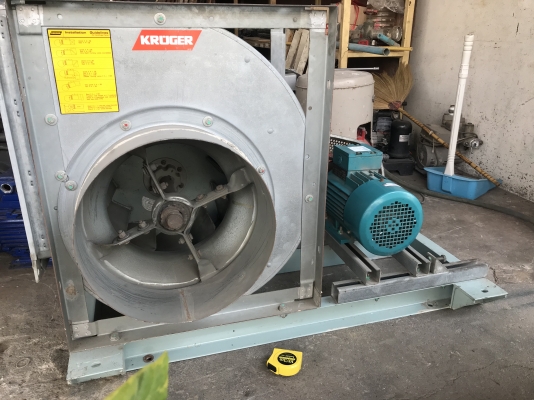 ขายพัดลมโบวเวอร์ดูด-เป่าอากาศ Kruger 2HP. 380V โครงสร้างแข็งแรง สภาพสวยใหม่มาก หมุนนิ่ม ลมแรง พร้อมใช้งาน