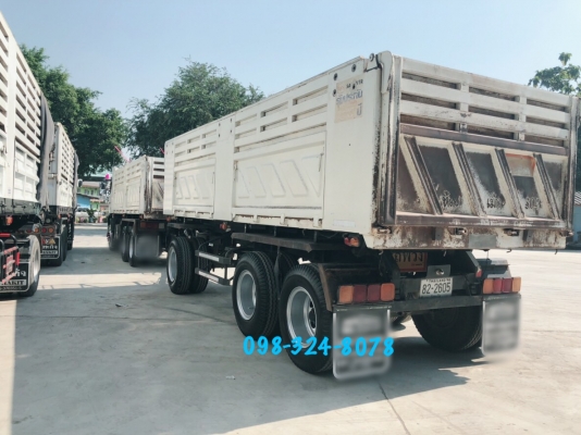 Hino S500 เครื่อง 344 แรง ปี 55 แม่ลูกกระบะดัพม์สามมิตรแท้ เบรคแห้ง #รถป้ายแดงมือเดียว #น้ำหนักบรรทุกได้31.40ตัน ยางดี พร้อมใช้งาน ทะเบียนพร้อมโอน