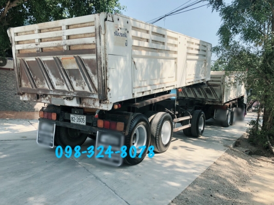 Hino S500 เครื่อง 344 แรง ปี 55 แม่ลูกกระบะดัพม์สามมิตรแท้ เบรคแห้ง #รถป้ายแดงมือเดียว #น้ำหนักบรรทุกได้31.40ตัน ยางดี พร้อมใช้งาน ทะเบียนพร้อมโอน