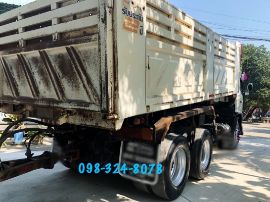 Hino S500 เครื่อง 344 แรง ปี 55 แม่ลูกกระบะดัพม์สามมิตรแท้ เบรคแห้ง #รถป้ายแดงมือเดียว #น้ำหนักบรรทุกได้31.40ตัน ยางดี พร้อมใช้งาน ทะเบียนพร้อมโอน