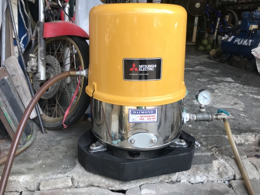 ขายปั้มน้ำอัตโนมัติ Mitsubishi 200W ถังสแตนเลสอย่างหนา สภาพสวยเดิมๆ หมุนนิ่ม ตรวจเช็คแรงดันเรียบร้อย ไม่มีรั่วซึม พร้อมใช้งาน