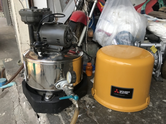 ขายปั้มน้ำอัตโนมัติ Mitsubishi 200W ถังสแตนเลสอย่างหนา สภาพสวยเดิมๆ หมุนนิ่ม ตรวจเช็คแรงดันเรียบร้อย ไม่มีรั่วซึม พร้อมใช้งาน