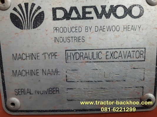 ขายถูกมาก รถขุด แบคโฮ DAEWOO รุ่น SL 220 LC-3 เก่านอก เครื่องเดิม เพียง 460,000 บาท เท่านั้น ขายถูกมาก รถขุด แบคโฮ DAEWOO รุ่น SL 220 LC-3 เก่านอก เครื่องเดิม เพียง 460,000 บาท เท่านั้น