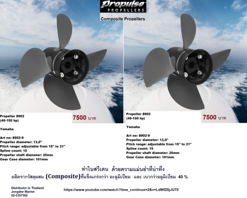 ใบพัดคอมโพสิตจากสวีเดน 20 HP - 300 HP