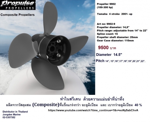ใบพัดคอมโพสิตจากสวีเดน 20 HP - 300 HP