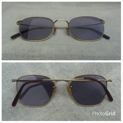 แว่นตาในตำนานจากสหราชอาณาจักร ทศวรรษที่ &#039;50s ทองโกลด์ฟิลด์ 12 K สัดส่วนทองคำบริสุทธิ์ 50 \% ไซซ