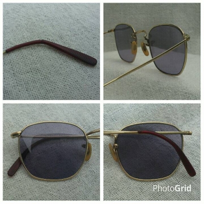 แว่นตาในตำนานจากสหราชอาณาจักร ทศวรรษที่ &#039;50s ทองโกลด์ฟิลด์ 12 K สัดส่วนทองคำบริสุทธิ์ 50 \% ไซซ