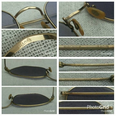 แว่นตาในตำนานจากสหราชอาณาจักร ทศวรรษที่ &#039;50s ทองโกลด์ฟิลด์ 12 K สัดส่วนทองคำบริสุทธิ์ 50 \% ไซซ
