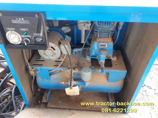 ขาย เครื่องปั๊มลม เก่าญี่ปุ่น MEIJI มอเตอร์ไฟ 110V ตู้เก็บเสียงเก่าญี่ปุ่น พร้อมใช้งาน