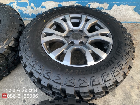 ล้อแม็กป้ายแดง Ford ranger wildtrak ขอบ18 พร้อมยางใหม่ 275-65-18 MAZINI MUD CONTENDER M/T ปี 18