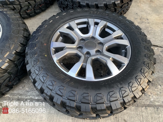 ล้อแม็กป้ายแดง Ford ranger wildtrak ขอบ18 พร้อมยางใหม่ 275-65-18 MAZINI MUD CONTENDER M/T ปี 18