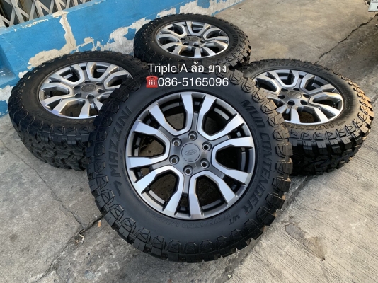 ล้อแม็กป้ายแดง Ford ranger wildtrak ขอบ18 พร้อมยางใหม่ 275-65-18 MAZINI MUD CONTENDER M/T ปี 18