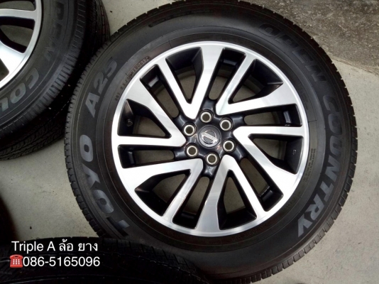 ล้อแม็ก Nissan Navara Caliber NP300 ขอบ 18 พร้อมยาง 255-60-18 Toyo ปี 17 แม็กสวย ดอกยางหนาปึก