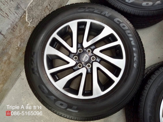 ล้อแม็ก Nissan Navara Caliber NP300 ขอบ 18 พร้อมยาง 255-60-18 Toyo ปี 17 แม็กสวย ดอกยางหนาปึก