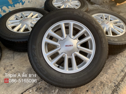 ล้อแม็ก ISUZU All New D-Max (ลายตะเกียบ) ขอบ 16 สีบอร์น พร้อมยาง 215-70-16 ปี 17 แม็กเดิม ไม่ดุ้ง ไม่คด