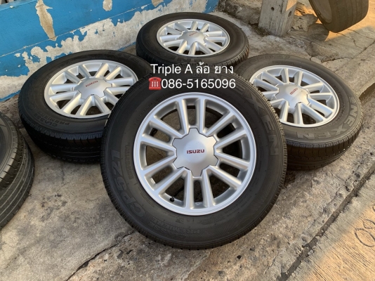 ล้อแม็ก ISUZU All New D-Max (ลายตะเกียบ) ขอบ 16 สีบอร์น พร้อมยาง 215-70-16 ปี 17 แม็กเดิม ไม่ดุ้ง ไม่คด