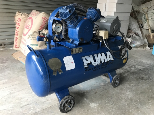 ขายปั๊มลม PUMA 1/2HP. 220V ไฟบ้าน ขนาด 64ลิตร สภาพสวยเดิมๆ หมุนนิ่ม พร้อมใช้งาน