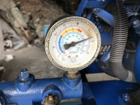 ขายปั๊มลม PUMA 1/2HP. 220V ไฟบ้าน ขนาด 64ลิตร สภาพสวยเดิมๆ หมุนนิ่ม พร้อมใช้งาน