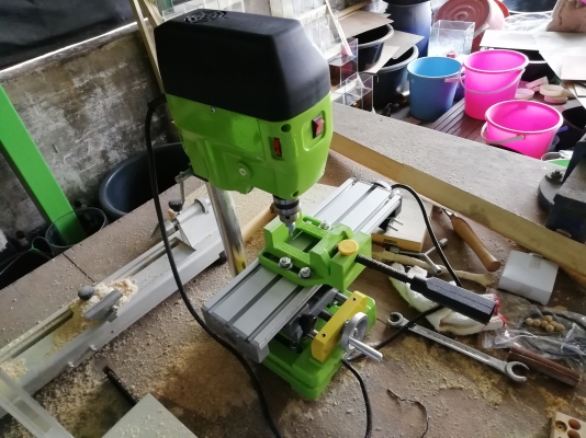 ชุดมิลลิ่ง อเนกประสงค์ ( สว่านแท่น+โต๊ะมิลลิ่งรุ่นงานหนัก+ปากกาจับชิ้นงาน )