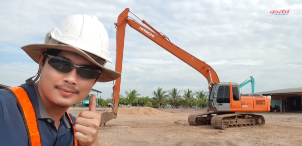 รถแบคโฮ HITACHI ZX200-1 บูมยาว 18 เมตร ใช้งานเพียง 8 พันชั่วโมง สภาพเทพบุตร