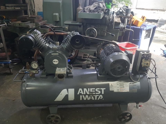 **ขายถูกๆ ปั้มลมมือสองจากญี่ปุ่น** Iwata 3 แรง ถัง 75 ลิตร ทดสอบเรียบร้อย ทุกระบบทำงานได้ดีครับ