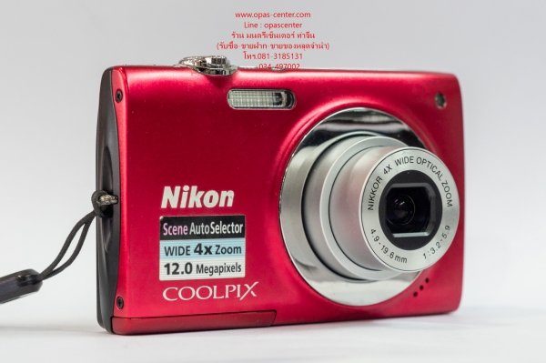 กล้อง Nikon Coolpix S2500 สีแดง 12 GB เมม 4 GB สภาพดี ส่งฟรี กล้อง Nikon Coolpix S2500 สีแดง 12 GB เมม 4 GB สภาพดี ส่งฟรี
