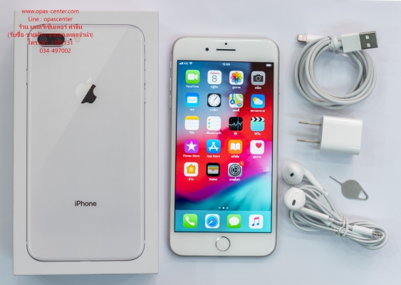 iphone 8 Plus 64GB TH ประกันยาว 18-12-2562 สีเงิน ยกกล่อง ไม่มีรอย iphone 8 Plus 64GB TH ประกันยาว 18-12-2562 สีเงิน ยกกล่อง ไม่มีรอย