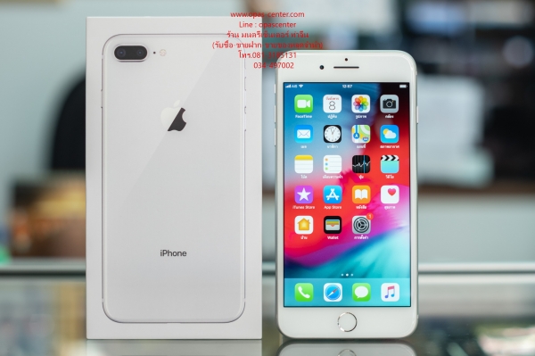 iphone 8 Plus 64GB TH ประกันยาว 18-12-2562 สีเงิน ยกกล่อง ไม่มีรอย iphone 8 Plus 64GB TH ประกันยาว 18-12-2562 สีเงิน ยกกล่อง ไม่มีรอย