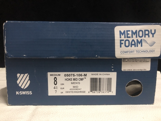 ขายรองเท้าผู้ชาย K-SWISS แท้ หุ้มข้อสีขาว สภาพสวย ราคา 1,690 บาท