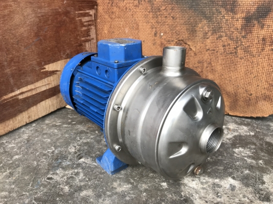 ขายปั๊มน้ำหอยโข่งหัวสแตนเลส 2ใบพัด Ebara 2HP. 380V Made in Italy สภาพสวย หมุนนิ่ม พร้อมใช้งาน