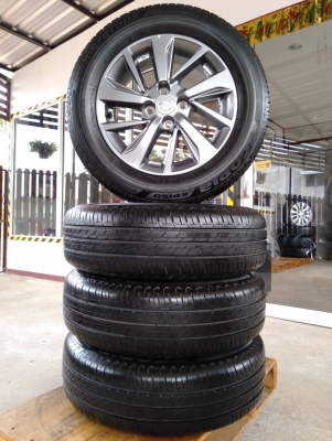 ล้อแม็กเก๋งนิสสัน ขอบ15 4รู100 พร้อมยาง ชุด 4ล้อ