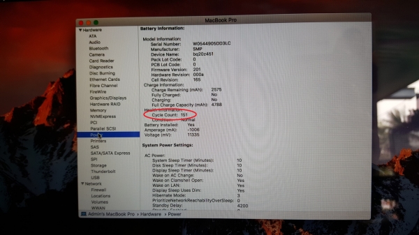 ขายMacbook Pro 13-inch (2011) 2.3GHz Core i5 RAM 4GB HDD 3200GB ใช้งานปกติ ขายถูก 12,500บาท