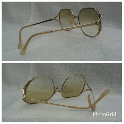 แว่นตาเกรดพรีเมี่ยมของฝรั่งเศส ทองโกลด์ฟิลด์ 14 K สัดส่วนทองคำบริสุทธิ์ 58.33 \% วินเทจยุค &#039;80s