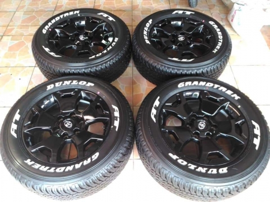 ล้อแม็ก Toyota Revo Rocco ขอบ18 ยาง Dunlop Grandtrek AT 265 60 18 ปี18 ถอดป้ายแดง  ทั้งชุด 39,900.- เทิร์นได้ใส่ฟรี รับบัตร ส่งทั่วไทย