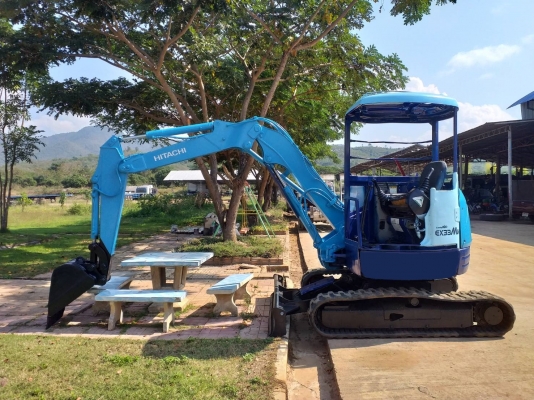 ขายรถขุด Hitachi EX33MU เครื่องยนต์คูโบต้าD1503 จำนวน3สูบ คอนโทรลน้ำมัน ปั้มนิ้ว แทรคยาง มีใบมีด สวิงบูม รถเดิมๆเก่านอก (มีเอกสาร) ยังไม่ผ่านการใช้งานในไทย