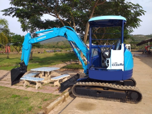 ขายรถขุด Hitachi EX33MU เครื่องยนต์คูโบต้าD1503 จำนวน3สูบ คอนโทรลน้ำมัน ปั้มนิ้ว แทรคยาง มีใบมีด สวิงบูม รถเก่านอก (มีเอกสาร) ยังไม่ผ่านการใช้งานในไทย