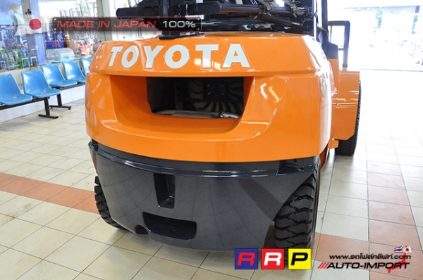 ขายรถโฟล์คลิฟท์มือสอง TOYOTA รุ่น 7FG45-50456 นำเข้าจากประเทศญี่ปุ่น 100\% ไม่เคยใช้งานในไทย