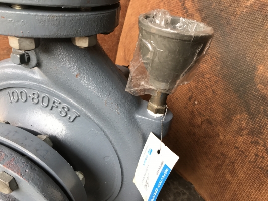 ขายหัวปั๊มน้ำหอยโข่ง Ebara 100x80FSJ ขนาดเข้า 4นิ้ว ออก 3นิ้ว ** ของใหม่ไม่เคยใช้งาน ** ใบพัดทองเหลือง อุปกรณ์หน้าแปลนเกลียวครบ พร้อมใช้งาน