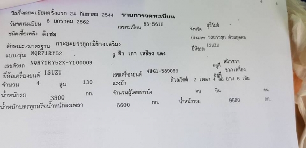 ขาย6ล้ออีซูซุ NQR130เทอร์โบว์ปี44 ยาว5.50เมตร แชชซีเดิม ภาษี63 แอร์หนาว ขาย6ล้ออีซูซุ NQR130เทอร์โบว์ปี44 ยาว5.50เมตร แชชซีเดิม ภาษี63 แอร์หนาว