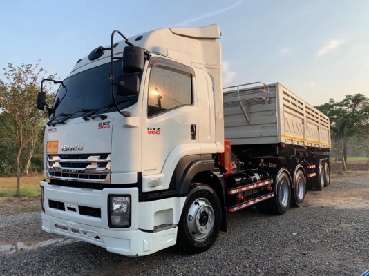 Isuzu 360 แรง ปี 58 สิบล้อหัวลากพร้อมหาง เซมิดัมพ์สามมิตร ยาว 8 เมตร ปี 52 รถสวยเดิมพร้อมใช้งาน ทะเบียนพร้อม